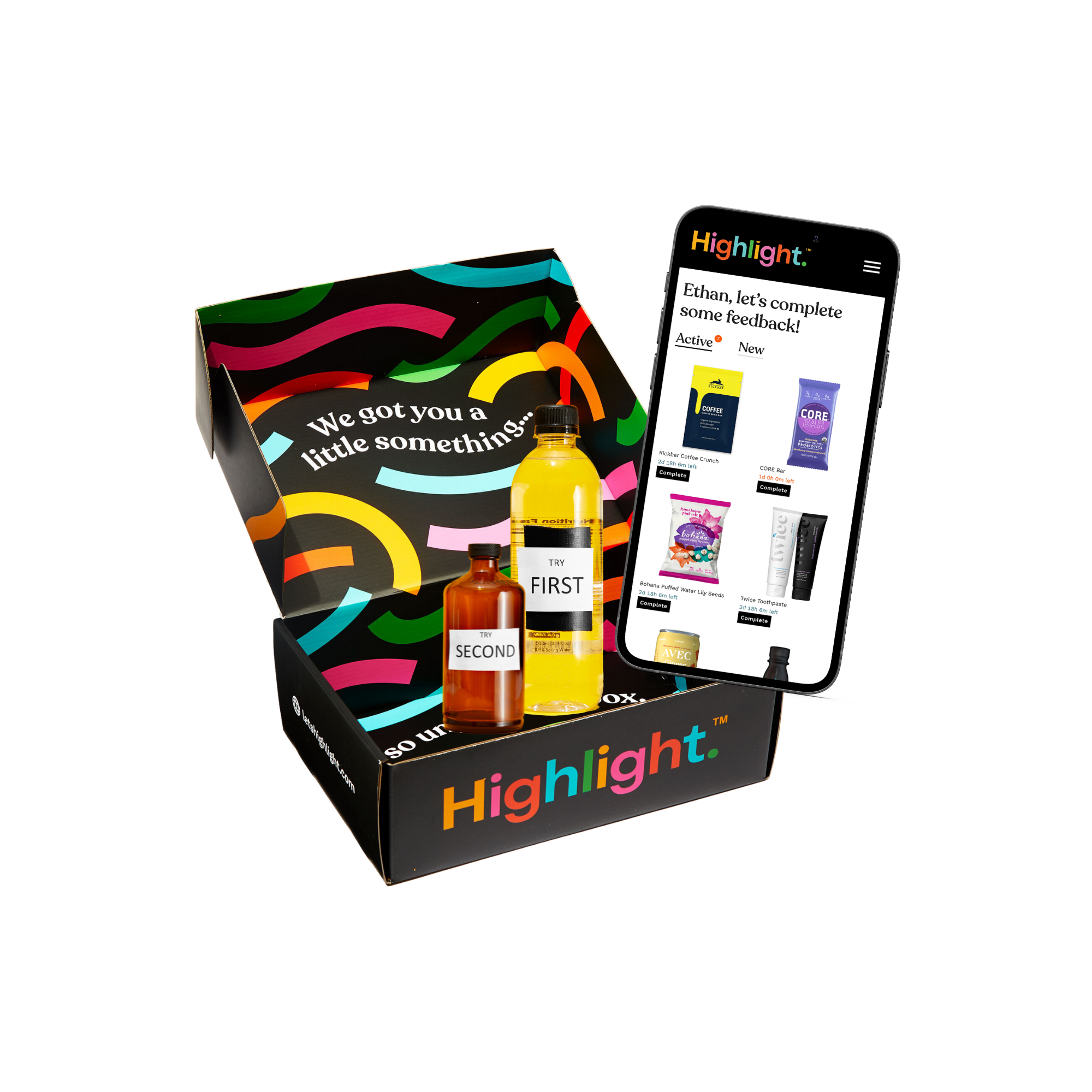 Highlight product research platform on mobile