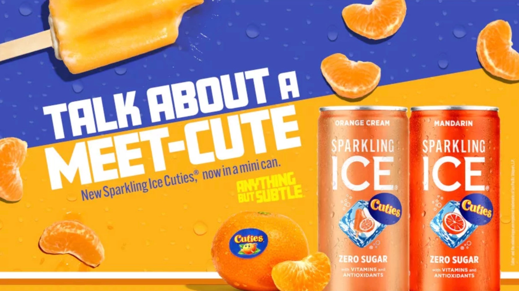 Sparkling Ice x Cuties mini-can citrus beverage collab